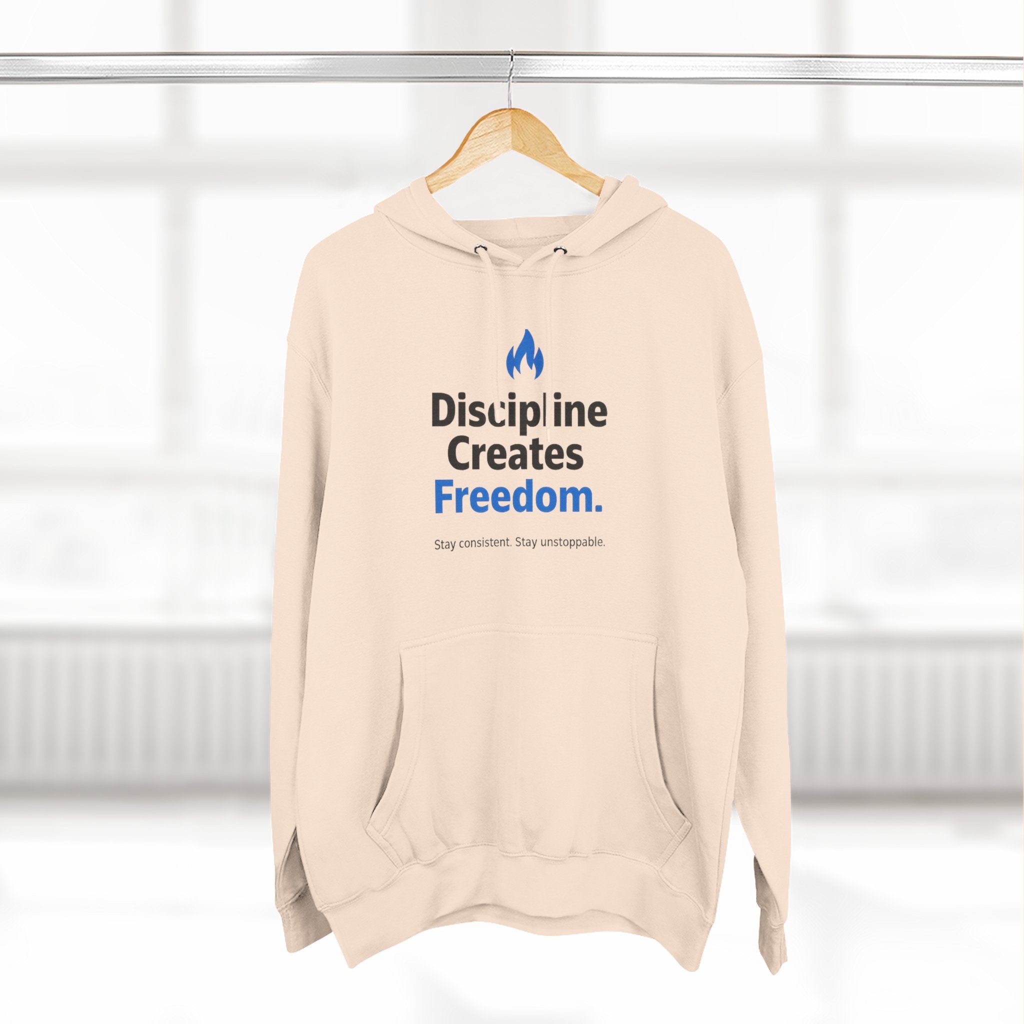 Discipline Creates Freedom Hoodie — Motivational Fitness & Productivity Pullover
