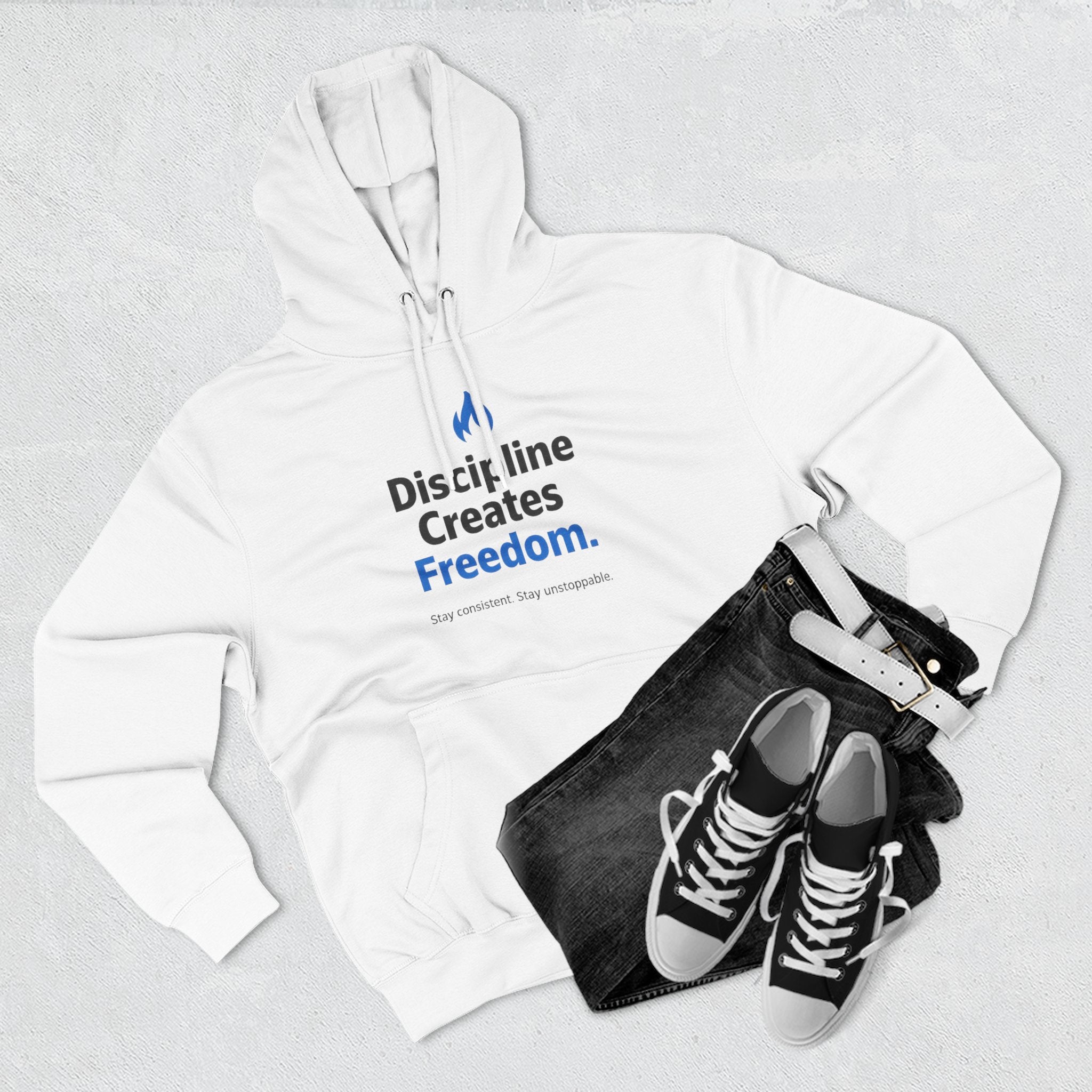 Discipline Creates Freedom Hoodie — Motivational Fitness & Productivity Pullover