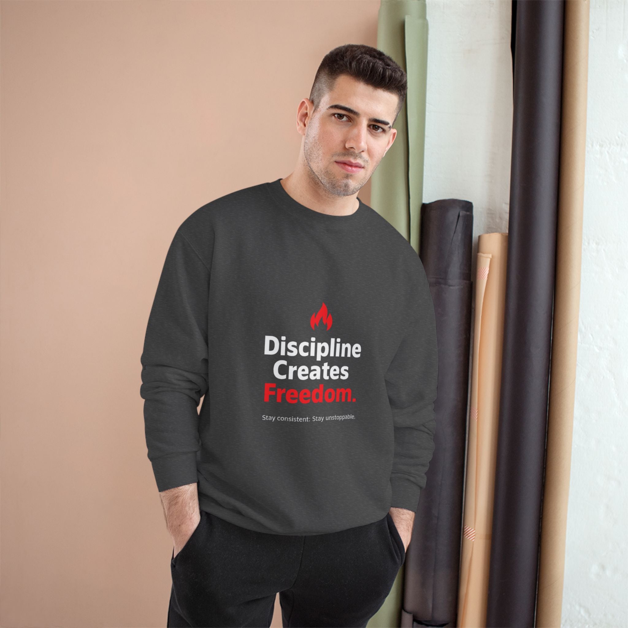 Discipline Creates Freedom Sweatshirt — Motivational Champion Crewneck