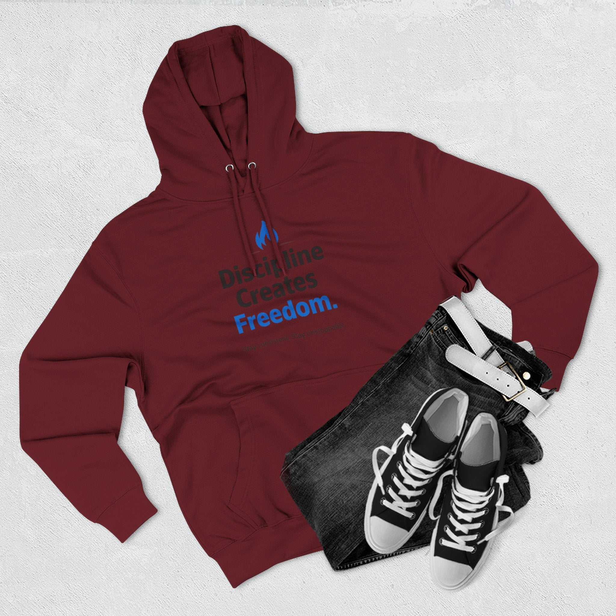 Discipline Creates Freedom Hoodie — Motivational Fitness & Productivity Pullover