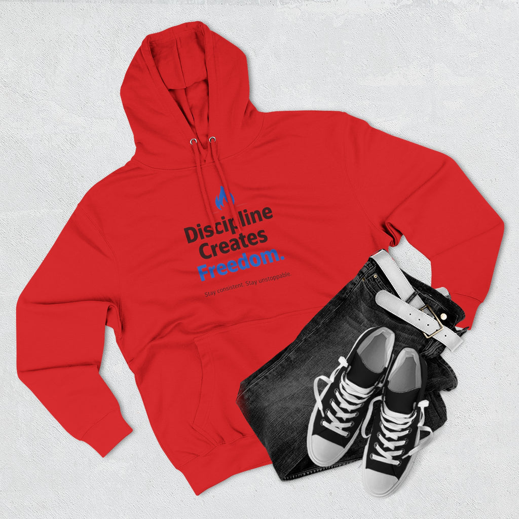 Discipline Creates Freedom Hoodie — Motivational Fitness & Productivity Pullover