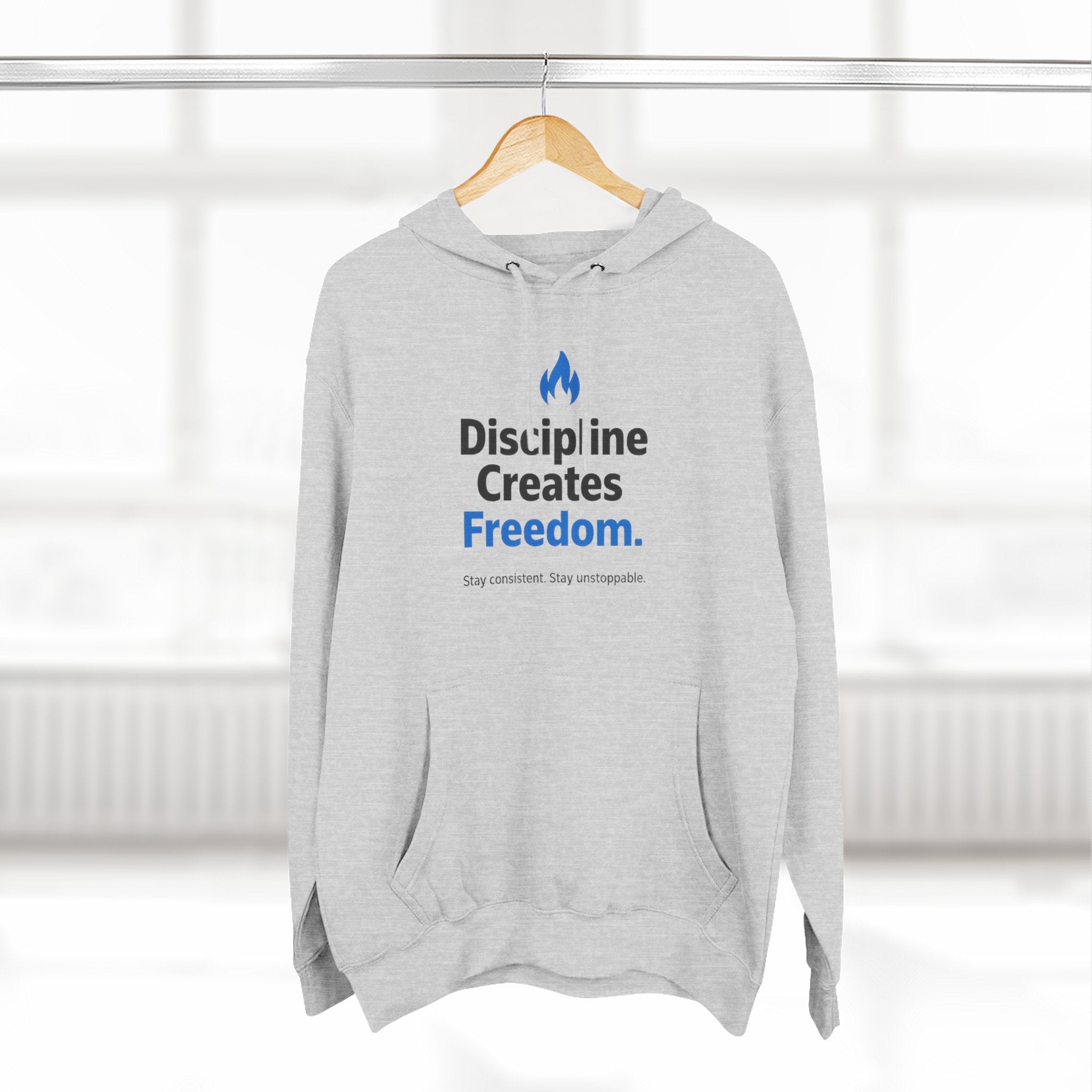 Discipline Creates Freedom Hoodie — Motivational Fitness & Productivity Pullover