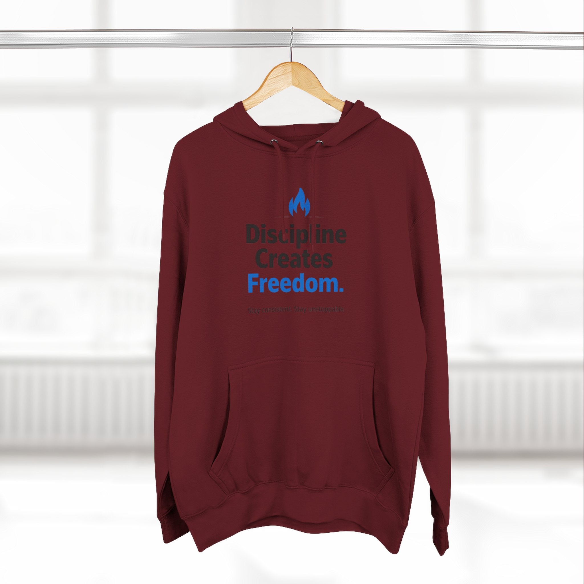 Discipline Creates Freedom Hoodie — Motivational Fitness & Productivity Pullover