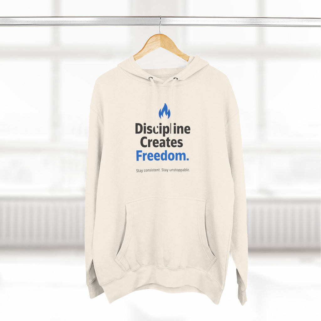 Discipline Creates Freedom Hoodie — Motivational Fitness & Productivity Pullover