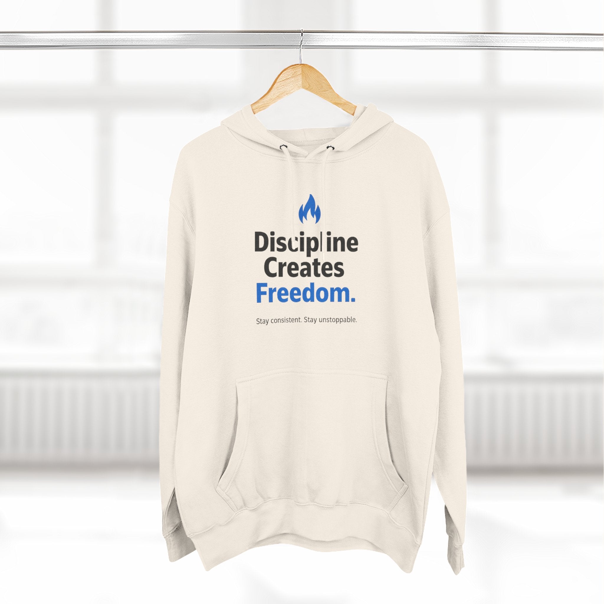 Discipline Creates Freedom Hoodie — Motivational Fitness & Productivity Pullover