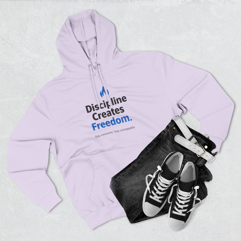Discipline Creates Freedom Hoodie — Motivational Fitness & Productivity Pullover