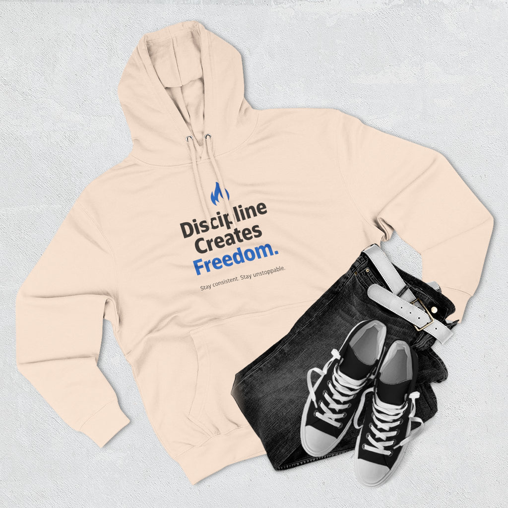 Discipline Creates Freedom Hoodie — Motivational Fitness & Productivity Pullover