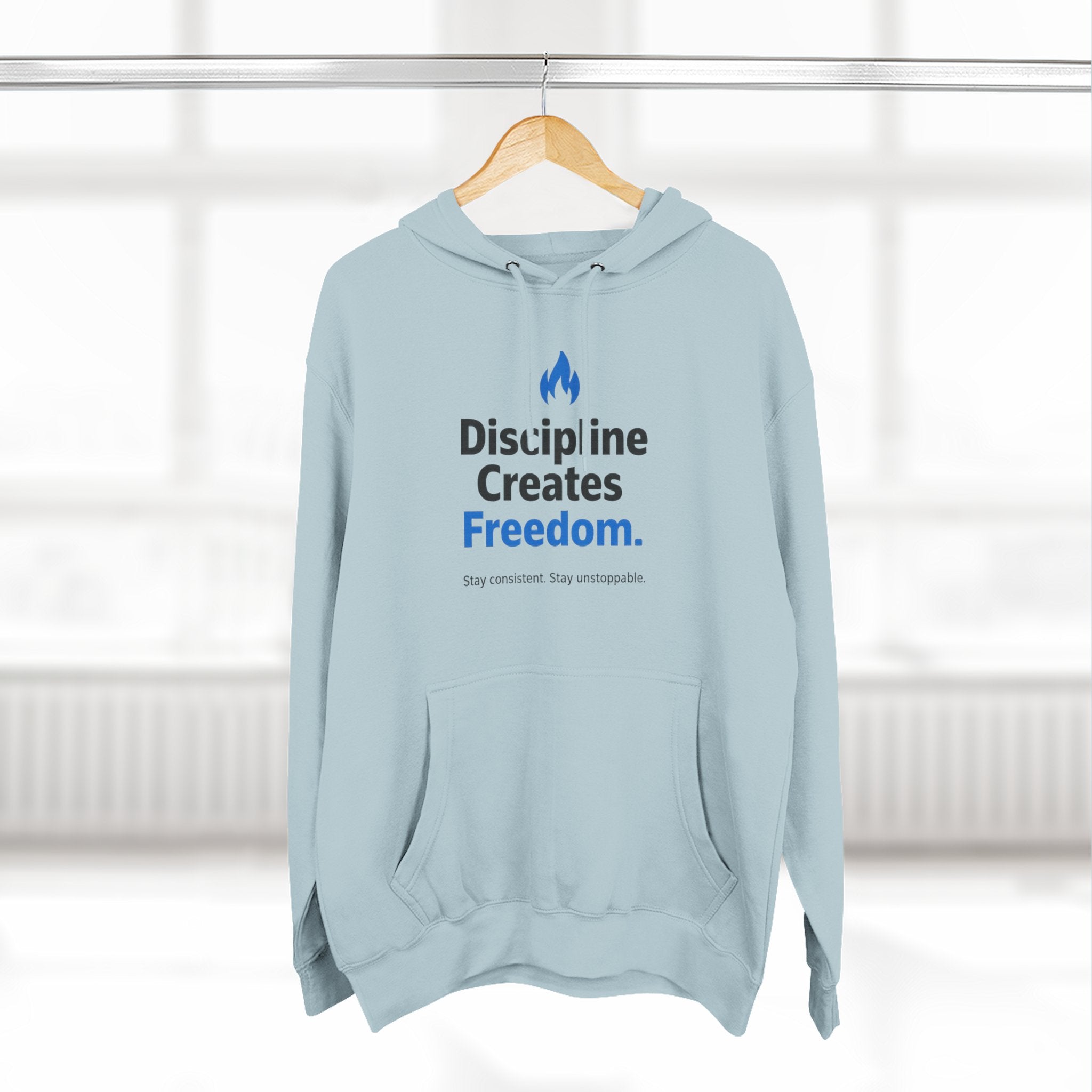 Discipline Creates Freedom Hoodie — Motivational Fitness & Productivity Pullover