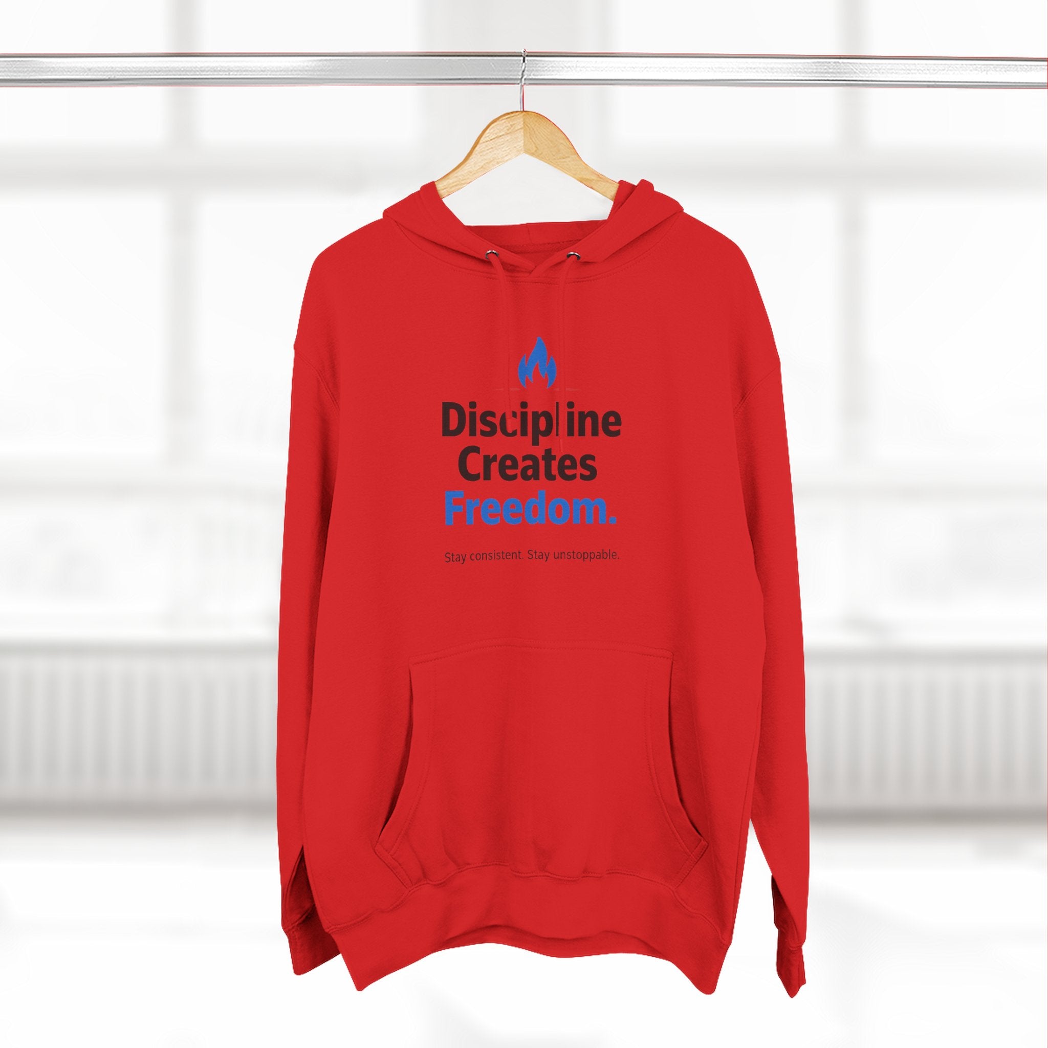 Discipline Creates Freedom Hoodie — Motivational Fitness & Productivity Pullover