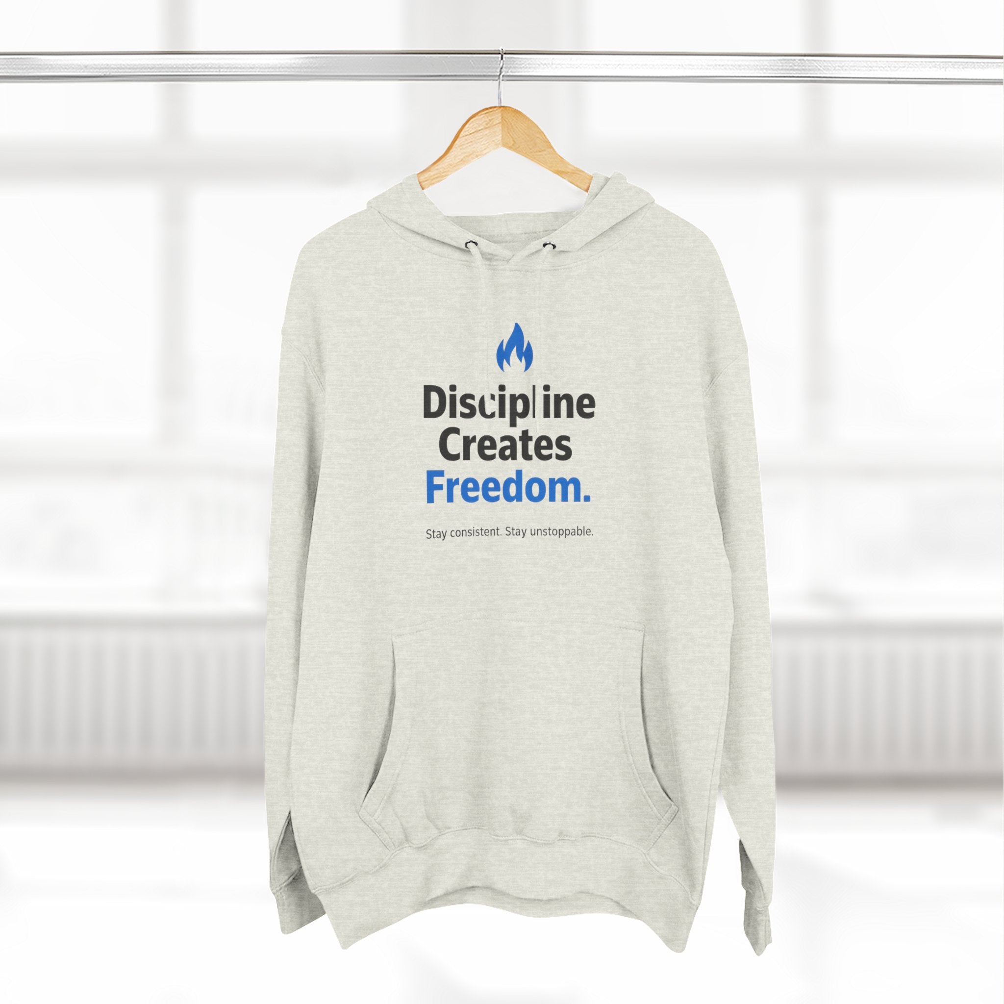 Discipline Creates Freedom Hoodie — Motivational Fitness & Productivity Pullover