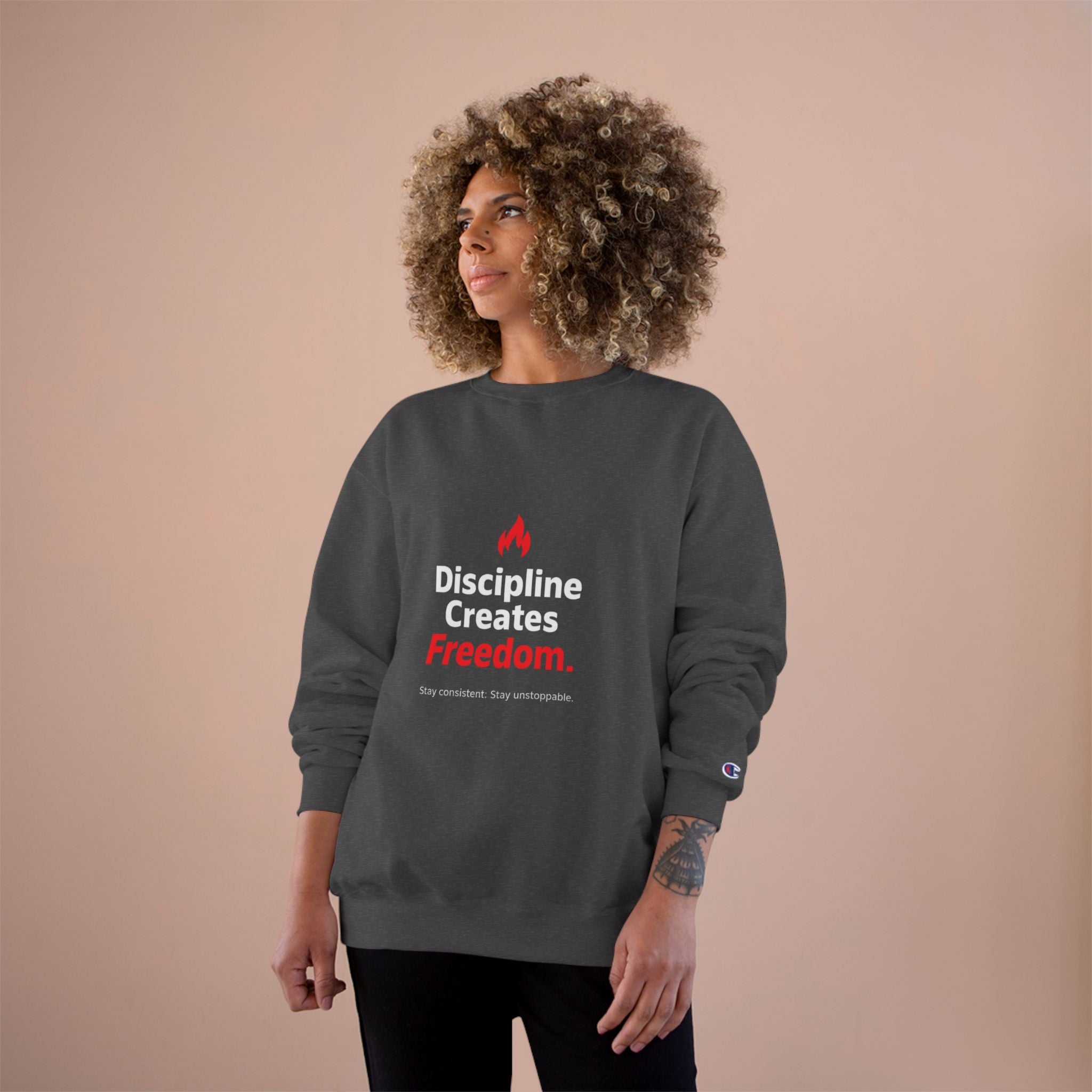 Discipline Creates Freedom Sweatshirt — Motivational Champion Crewneck