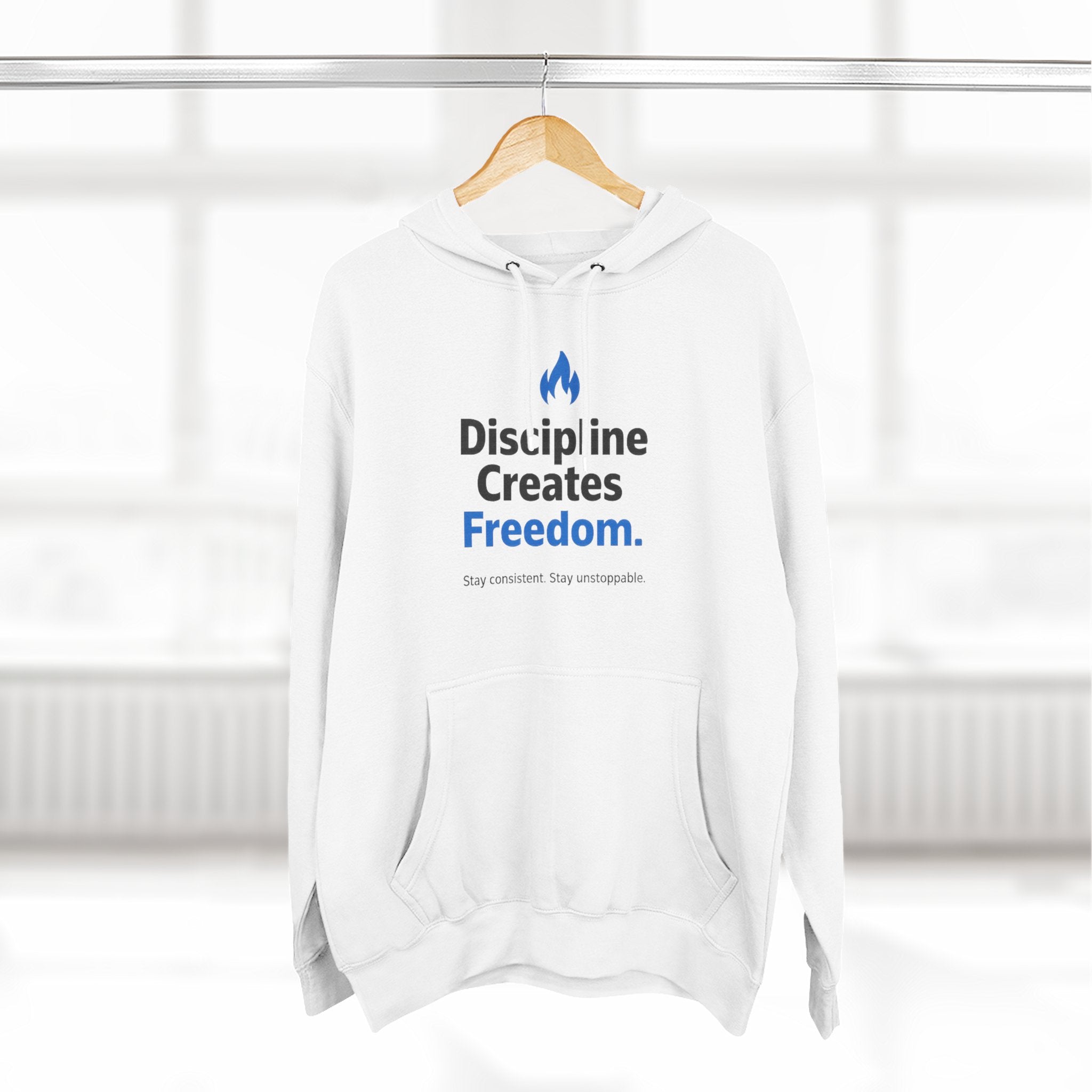 Discipline Creates Freedom Hoodie — Motivational Fitness & Productivity Pullover